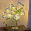 DEOTPSMI Artificial Plant Lamp Modern Home Decor LED Light Energy-Saving Cozy Bedside Night Light Creative Ambient Lighting for Living Room & Study (Blue) view 1