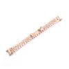 HMFang 20mm 316L Stainless Steel Silver Two Tone Rose Gold Wrist Watch Strap Bracelet Solid Screw Links Curved End(Rose Gold) view 3