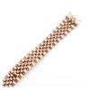 HMFang 20mm 316L Stainless Steel Silver Two Tone Rose Gold Wrist Watch Strap Bracelet Solid Screw Links Curved End(Rose Gold) view 4