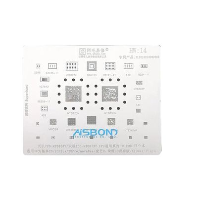 Amaoe Hw4 Bga Reballing Stencil for P8 P9 Lite Honor 4X 4C 5C 5A Hi6220 Hi6250 Msm8952 CPU Planting Tin Net Repair Tools