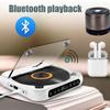 Portable CD Player, Portable Bluetooth-Compatible CD-Player, Rechargeable Cd Player with Bluetooth 5.3, Built-in HiFi Speakers, Supports CD/AUX/USB and Repeat Modes (Green) view 3