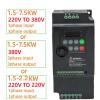 1pc 220V to 380V Economical Variable Frequency Drive Converter Inverter 1.5/2.2/3.7/4/5.5/7.5/KW Motor Speed Controller(HE200-3.7KW,220V 1 Phase) view 2