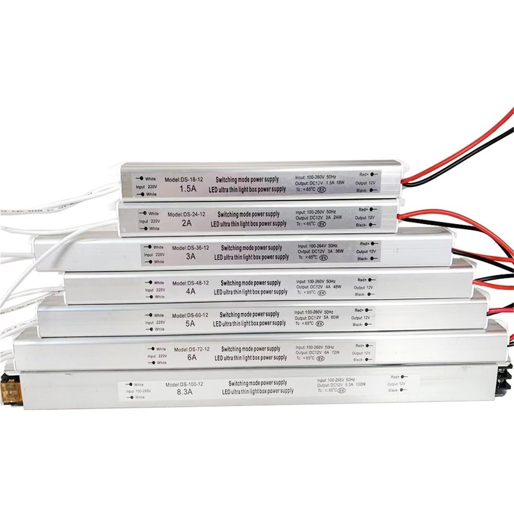 12V 24V LED Driver Power Supply 110V 220V Switching LED Driver Lighting Transformer 24W 36W 48W 60W 100W for LED Light(24V,100W)