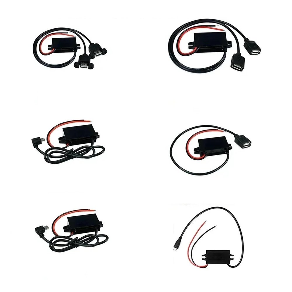1 Pcs 12V24V to 5V 3A DC DC Power Supply Module Buck Step Down Converter for Mini USB USB Adapter Micro USB Adapter Car Male Female(Dual 12V24V-5V3A)