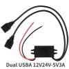 1 Pcs 12V24V to 5V 3A DC DC Power Supply Module Buck Step Down Converter for Mini USB USB Adapter Micro USB Adapter Car Male Female(Dual 12V24V-5V3A) view 2
