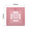 QLANDPCG 3pcs Sink, Sewer Filter Screen, Bathroom Floor Drain, Water Tank, Anti Clogging Hair Filter(Square Pink, 3 Pieces) view 2