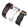 FYXT Fashion Cowhide Watchband With Rivet Watch Strap Belt Bracelet Compatible With Diesel DZ7313 DZ7333 7322 7257 4318 7348 7334 Replacement(Brown x rose gold,28mm) view 3