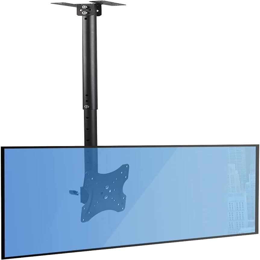 Adjustable TV Ceiling Mount,Rotating and Tilting TV Bracket,Fits Most 14-42 Inch LED Screen Display,30 Flip Down TV Mount TV Stand(3m)