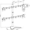 4 Monitor Mount,12 to 27 Inch LED LCD Computer Monitor Heavy Duty Freestanding Mount,with Full Articulation VESA Mount TV Mount TV Stand view 2