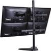 4 Monitor Mount,12 to 27 Inch LED LCD Computer Monitor Heavy Duty Freestanding Mount,with Full Articulation VESA Mount TV Mount TV Stand view 3