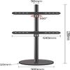 360 Swivel TV Floor Stand with Mount for 37-75 Inch TVs,Black Metal Base,Height Adjustable TV Stand,Max VESA 600x600mm TV Mount TV Stand view 2