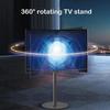 360 Swivel TV Floor Stand with Mount for 37-75 Inch TVs,Black Metal Base,Height Adjustable TV Stand,Max VESA 600x600mm TV Mount TV Stand view 3