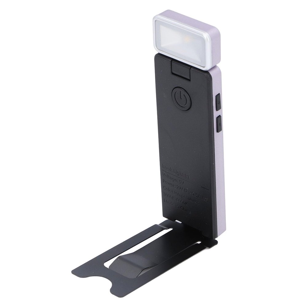 Walfront Reading Light Clip On LED Reading Light 3 Color Temperatures 4 Brightnesses Portable Rechargeable Bookmark