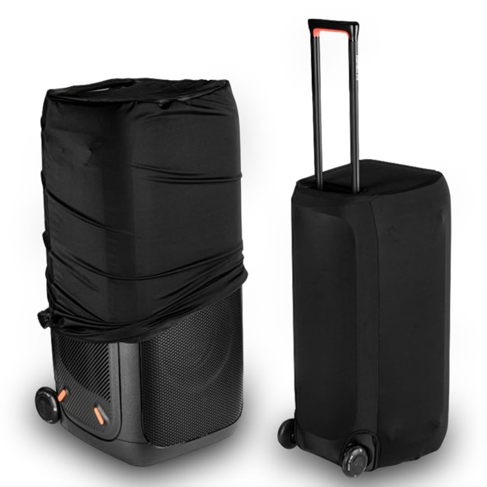 Elastic Dust Cover Case for JBL Partybox 320/310 Party Speaker Accessories Breathable Fabric Stretchable Speaker Protector with Handle & Wheel Cutouts