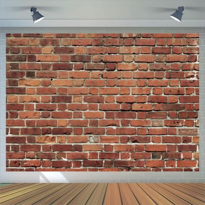 10x8ft Red Brick Wall Backdrop Polyester Fabric Rustic Brick Wall Photography Backdrop Newborn Baby Birthday Party Baby Shower Graduation Home Decoration Background Photo Booth Studio Props Banner