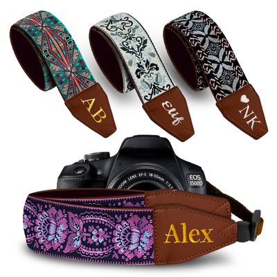 Art Tribute Custom Camera Strap Retro Pink - Add Your Text and We Make It Especially For You Get Your Own Personalized Gift Camera Strap, No Shipping Cost!