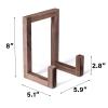 CENTOLLA Vinyl Record Storage Rack Black Walnut,Wooden Record Holder for Albums,Vinyl Record Stand with Matte Wood view 3