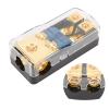 60A 1 in 2 Way Out Power Distribution Block, Car Audio Splitter with Copper Ground Fuse Holder, High Performance Protection for Car Stereo Audio System view 3