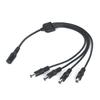 CC6100-04 1-to-4 Power Splitter Cable, DC Power Connector for CCTV Cameras and 12V Devices, 4-Way Male Output Power Distribution Cable view 1