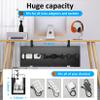 Cotohim Under Desk Cable Management Tray - Under Desk Cord Management - Clamp/Screw Mount - Fabric Wire Management - Cable Raceways Tray Cord Hiders for Office/Home (Black, 35.8"5.6") view 2