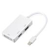 bodateng 3IN1 MI NI DP to DVI HDMI-Compatible Adapter 1080P Displayport Converter Connector Cable(White) view 1