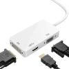 bodateng 3IN1 MI NI DP to DVI HDMI-Compatible Adapter 1080P Displayport Converter Connector Cable(White) view 2
