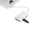 bodateng 3IN1 MI NI DP to DVI HDMI-Compatible Adapter 1080P Displayport Converter Connector Cable(White) view 4