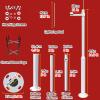 Surveillance Cameras Holder Column White, 2 2.5 3 3.5 4 4.5 5 6 M Metal Surveillance Stand Outdoor, Security Camera Column Stand Kit for Home/Farm/Warehouse/Mall(White B,H-4.5m (14 4/5 f)) view 2