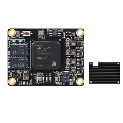 PZ-A735T-KFB A775T A7100T A7200T AMD FPGA SOM XC7A35T 75T 100T 200T Industrial Grade 1GB DDR3 256Mb QSPI Gigabit Ethernet for Xilinx Artix 7 Projects (PZ-A775T-SOM, SOM with Heatsink)