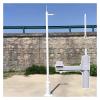 Surveillance Camera Rack Post White, 100 200 300 400 500 600 CM High Surveillance Camera Pole with 40cm Lightning Rod, Floor Holder Stand Mount(B,3.5 m/11.5 ft (3 Sections)) view 1