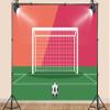 10X10ft Football Backdrop The Football is Placed in Front of The Net, Waiting for A Shot to be Taken Background for Party Birthday Decorations view 3