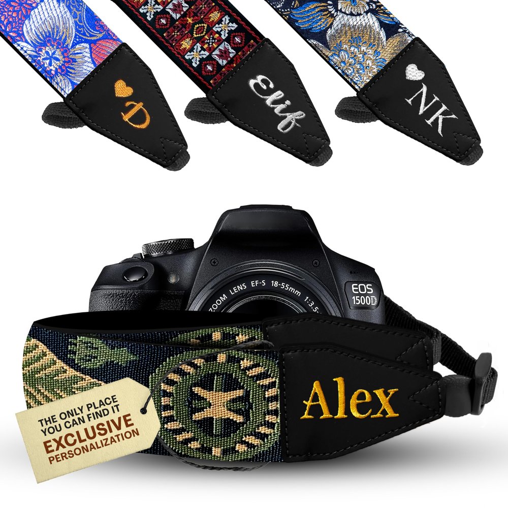 Art Tribute Custom Camera Strap - Add Your Text and We Make It Especially For You Get Your Own Personalized Gift Tree Leaves Camera Strap, No Shipping Cost!