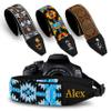 Art Tribute Custom Camera Strap Bohemian Blue - Add Your Text and We Make It Especially For You Get Your Own Personalized Gift Camera Strap, No Shipping Cost! view 1