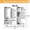 2PCS Mac Shortcut Sticker 2025 - Mac OS Shortcuts Sticker Accessories Keyboard Stickers for MacBook, for M1 M2 M3 Intel Laptops Compatible with 13-16 Inch Mac-Book Air/Pro view 4