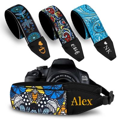 Art Tribute Custom Camera Strap Begonia Flower - Add Your Text and We Make It Especially For You Get Your Own Personalized Gift Camera Strap, No Shipping Cost!