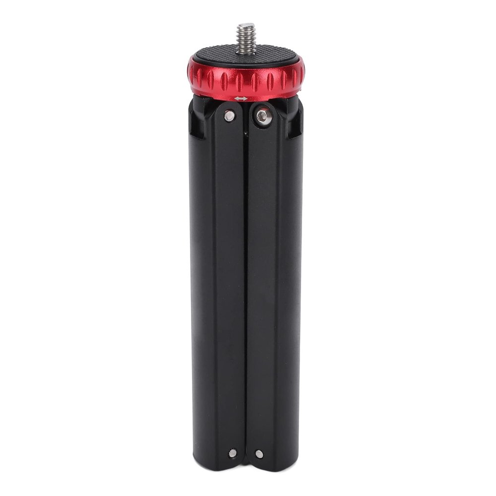 Tbest Desktop Mini Tripod Portable Lightweight Small Camera Stand for SLR Cameras Adjustable Height Universal 1/4 Screw Alloy Material 9cm Working
