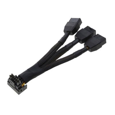 VSVAKHXC 3x8Pin to 16Pin PCIE 5.0 Adapter Line for CPU RTX4090 RTX4080 12VHPWR 90 Degree Angle to 3x8pin 4x8Pin Converter 15CM(Elbow 12 4 Turn 3 8)