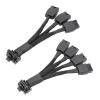 VSVAKHXC 3x8Pin to 16Pin PCIE 5.0 Adapter Line for CPU RTX4090 RTX4080 12VHPWR 90 Degree Angle to 3x8pin 4x8Pin Converter 15CM(Elbow 12 4 Turn 3 8) view 2