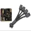 VSVAKHXC 3x8Pin to 16Pin PCIE 5.0 Adapter Line for CPU RTX4090 RTX4080 12VHPWR 90 Degree Angle to 3x8pin 4x8Pin Converter 15CM(Elbow 12 4 Turn 3 8) view 3