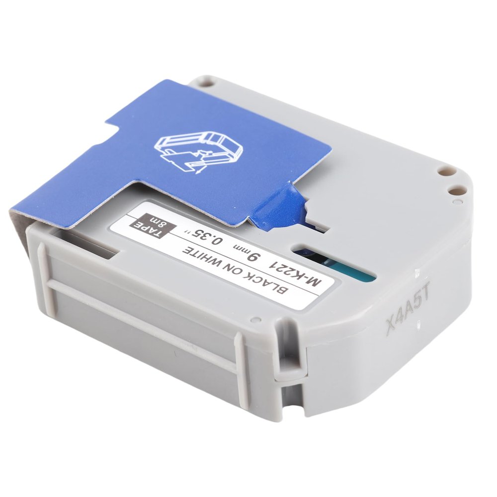 Black On White Label Tape Bold Clear Printing Adhesive Backing Easy Apply Peel for PT65 PT70 PT80 Label Printer 12mm Width 8m Length Indoor Office Home School Use