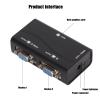 Estink VGA Splitter 1 in 2 Out Video Distributor Amplifier, ABS Plastic Gold Plated Connectors, 250MHz Bandwidth 1080P HD for Dual Monitor Display in Office Classroom Conference Room view 4