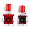 120dB Industrial Siren Alarm with Strobe Light, Sound and Light Alarm with High Volume Speaker view 2
