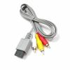 100pcs 1.8m 3 Cable for N-intendo W-ii Controller Console Audio Video AV Cable Composite 480p Gold-Plated 3RCA view 1