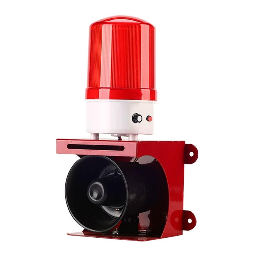 Industrial Alarm Siren, Sound and Light Siren Alarm, Waterproof LED Strobe for Factories, Terminals, Security Home