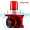 Industrial Alarm Siren, Sound and Light Siren Alarm, Waterproof LED Strobe for Factories, Terminals, Security Home view 3