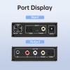 192KHz Digital to Analog Audio Converter, Upgrade Volume Adjustable DAC Digital SPDIF Optical to Analog L/R RCA Converter Toslink Optical to 3.5mm Jack Adapter for HDTV, DVD, Blu-Ray Players(1 Pack) view 3