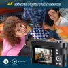 ANVOSCI 4K Digital Camera 50MP Autofocus Vlogging Camera for YouTube with 2.8" 180 Flip Screen, 16X Digital Zoom Camera with 32GB Card for Beginner Boys Girls view 3