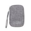 equlup Electronics Organizer, Soft Cationic Fabric Electronic Accessories CarryCase Metal Zipper Mesh Pocket Cable Organizer Bag for Travel Business Office (Grey) view 1