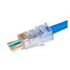 S45-1500 Pass-Through RJ45 Connectors, Blue Tint, Cat5e UTP, 100 Pieces view 2