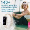 Smart Watches for Women,Fitness Trakcer with Bluetooth Call, Heart Rate/Sleep Monitor/Calories/Blood Pressure,130+ Sports Modes 1.47'' Smartwatch for Android iPhone,IP68 Waterproof,2Bands,Starlight view 2